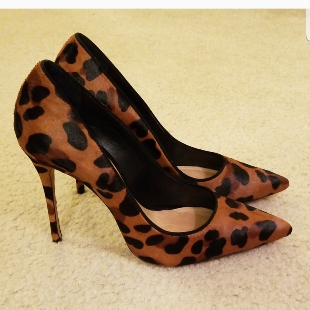 Schutz leopard print heels